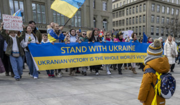 Mobilisations pour l'Ukraine dans les grandes villes