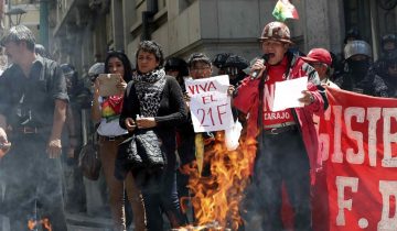 Evo Morales contesté dans la rue 1