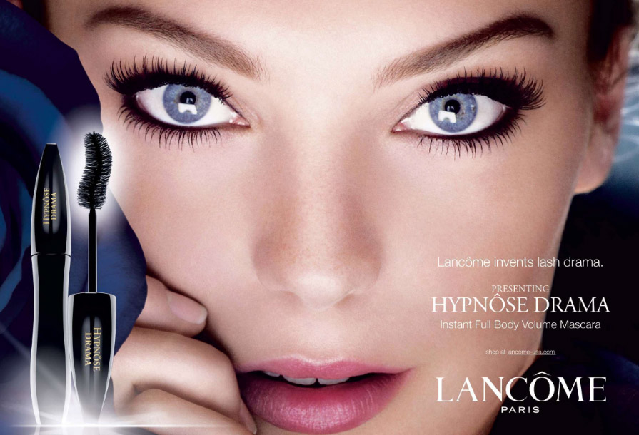 Реклама туши. Lancome Hypnose Drama реклама. Ланком тушь гипноз реклама. Lancome тушь реклама.