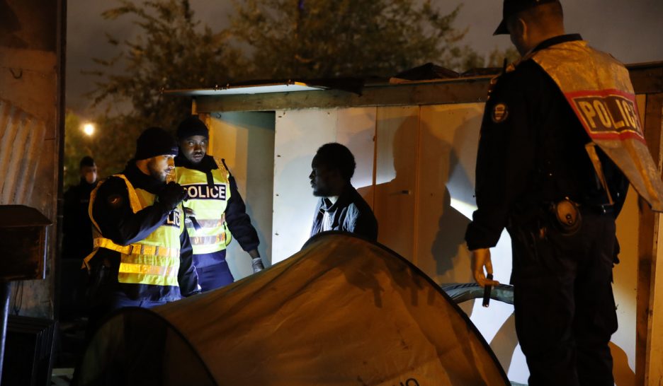 Camp de migrants évacué à Saint-Denis