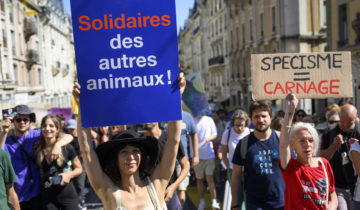 Manifestation antispéciste à Lausanne