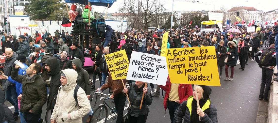 Bâtiment occupé après la manif 2