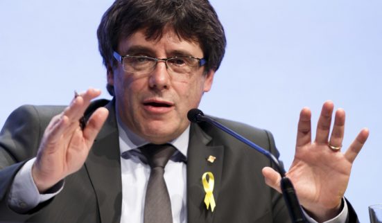 Carles Puigdemont et Anna Gabriel côte à côte à l'ONU à Genève