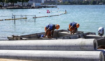 Et la plage jaillit du Léman