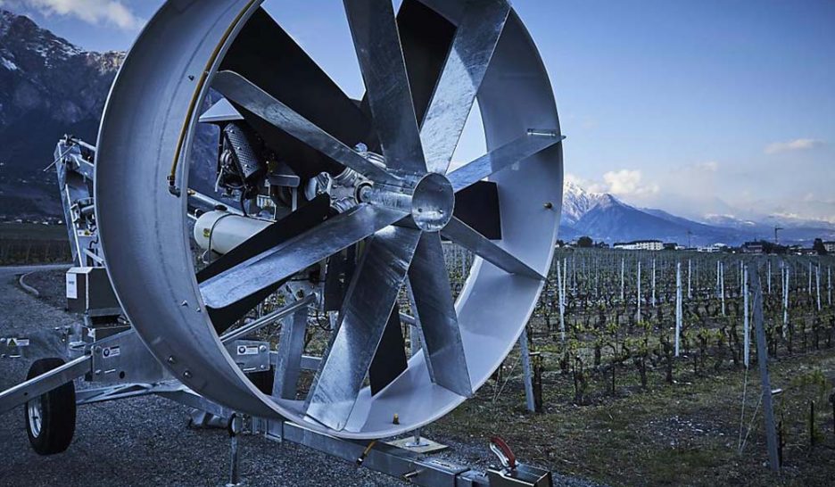 Une éolienne pour lutter contre le gel de printemps