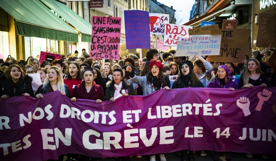 De nombreuses manifestations en Suisse romande pour obtenir l’égalité salariale