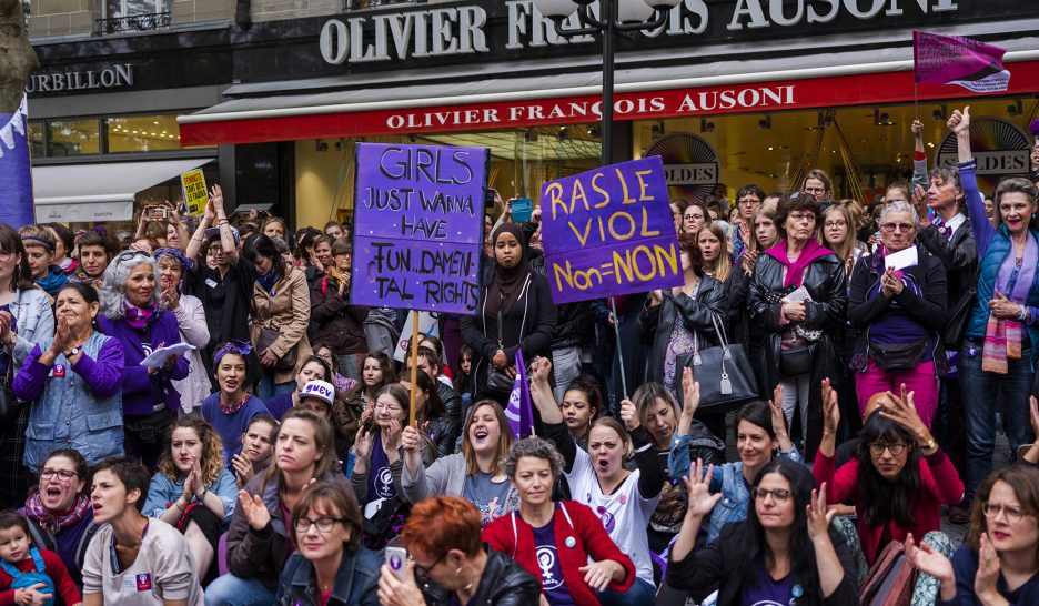 A Lausanne, les manifestantes se sont rassemblées sur la place Saint-François. 
Olivier Vogelsang