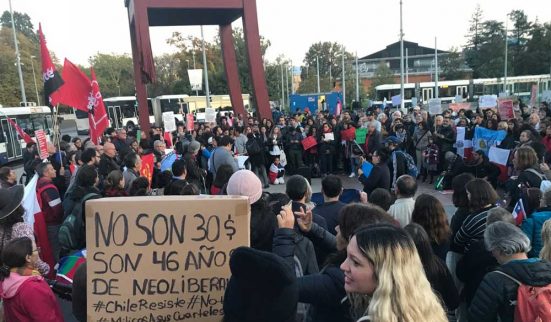 Rassemblement de soutien au Chili