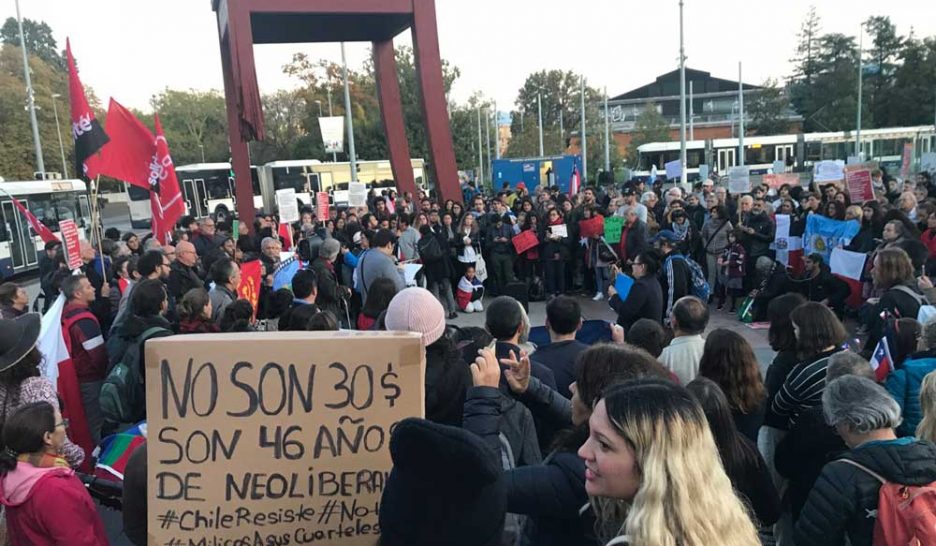 Rassemblement de soutien au Chili