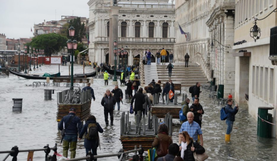 Marée haute historique à Venise