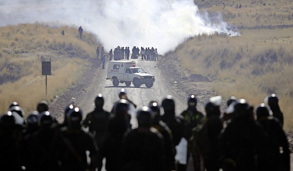 Révolte contre les mines