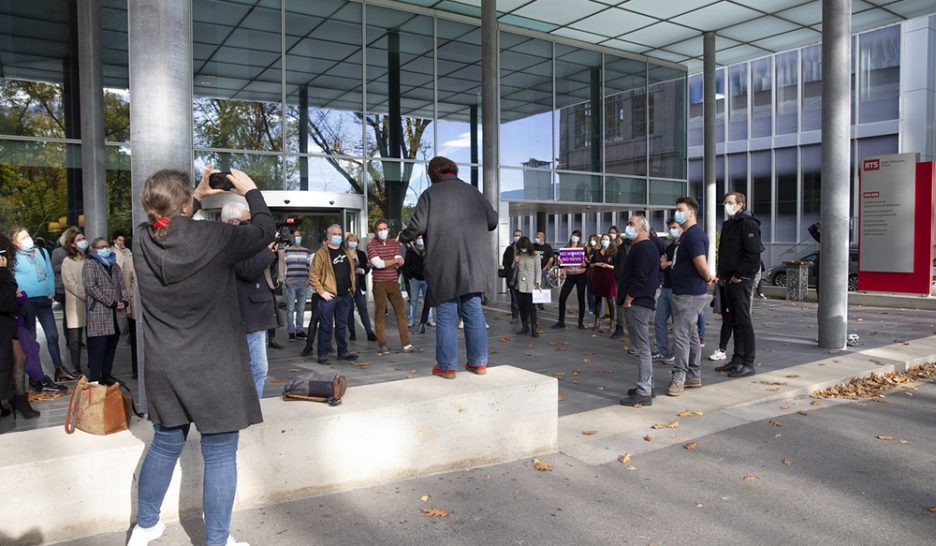 Scandale à la RTS: rassemblement pour exiger du changement 1