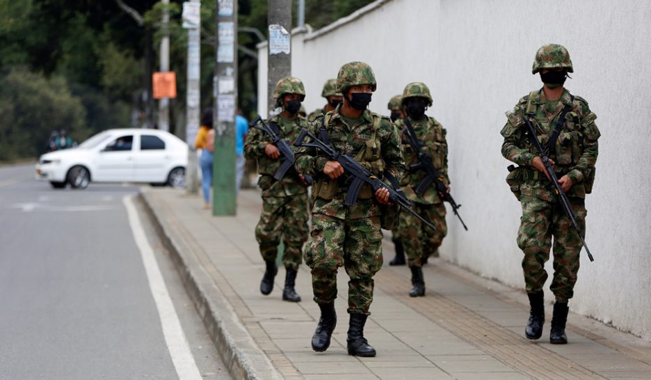 L'armée dans les rues de Cali