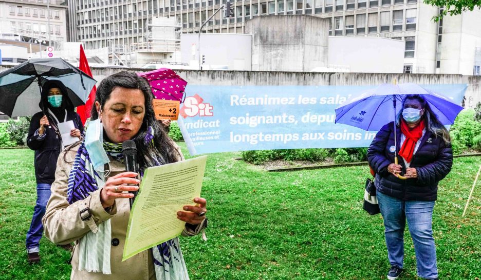 Mobilisations syndicales devant l’hôpital