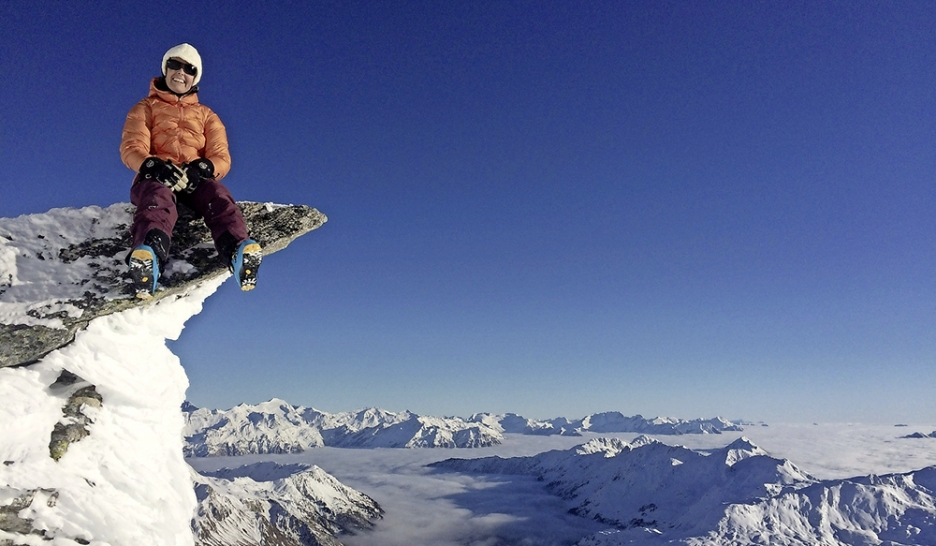 Tout étonnée d’être tout en haut