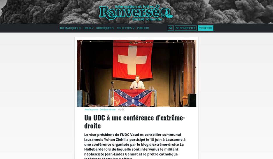 Un cadre de l’UDC en mauvaise compagnie