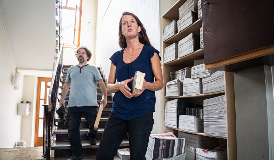 Genève, le 15 septembre 2022
Déménagement des bureaux du Courrier de la Rue de la Truite vers l&rsquo;Avenue de la Jonction.
Le Courrier / © Cédric Vincensini