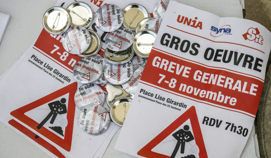 Grève des maçons: plainte annoncée