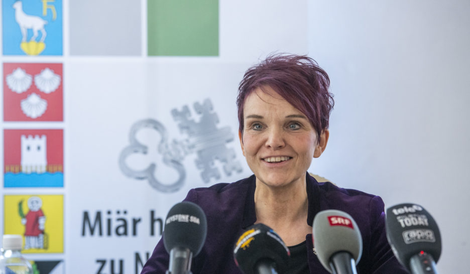 Une femme UDC en course