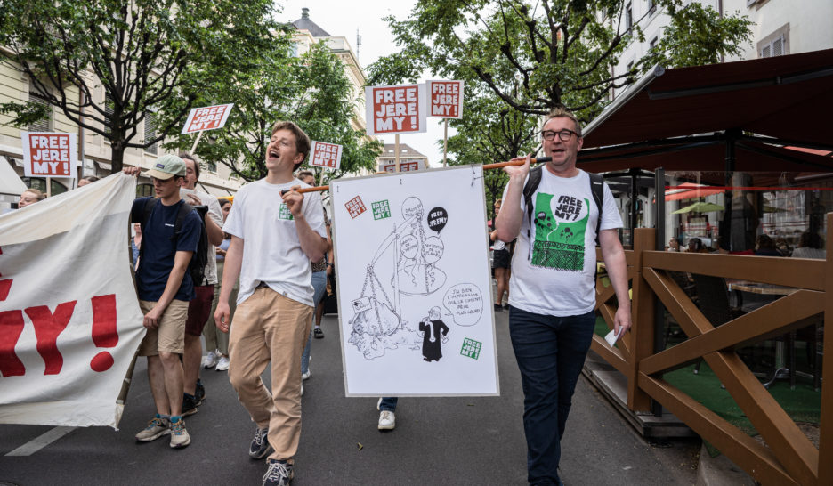 Genève, le 2 juin 2023
Manifestation pour soutenir Jérémy, jeune activiste du climat emprisonné.
© Cédric Vincensini