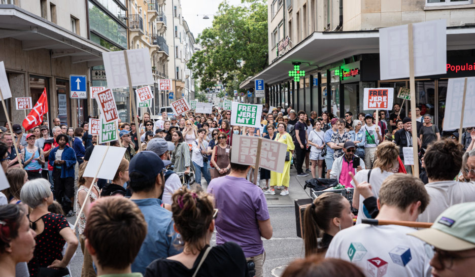 Genève, le 2 juin 2023
Manifestation pour soutenir Jérémy, jeune activiste du climat emprisonné.
© Cédric Vincensini