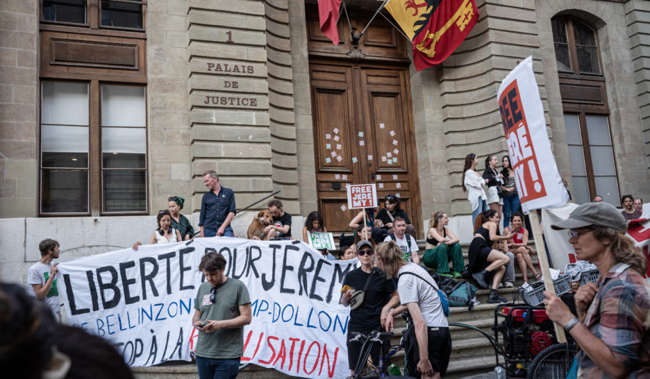 Genève, le 2 juin 2023
Manifestation pour soutenir Jérémy, jeune activiste du climat emprisonné.
© Cédric Vincensini