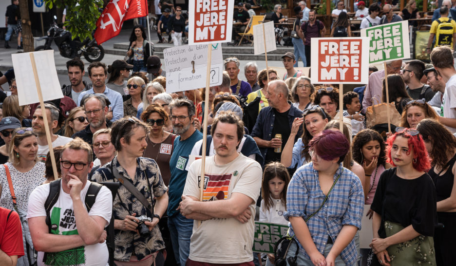 Genève, le 2 juin 2023
Manifestation pour soutenir Jérémy, jeune activiste du climat emprisonné.
© Cédric Vincensini