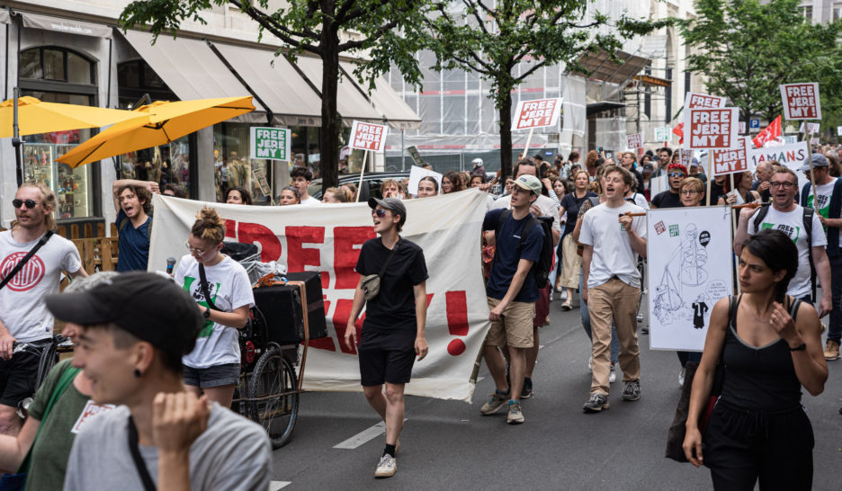 Genève, le 2 juin 2023
Manifestation pour soutenir Jérémy, jeune activiste du climat emprisonné.
© Cédric Vincensini