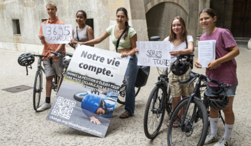 Jeunes uni·es pour une piste cyclable