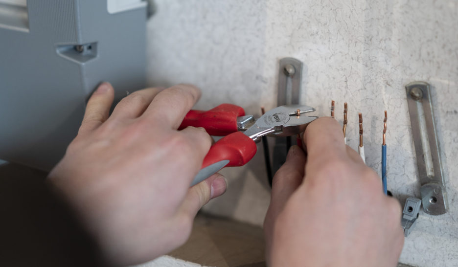 Les électriciens dans la rue à Zurich