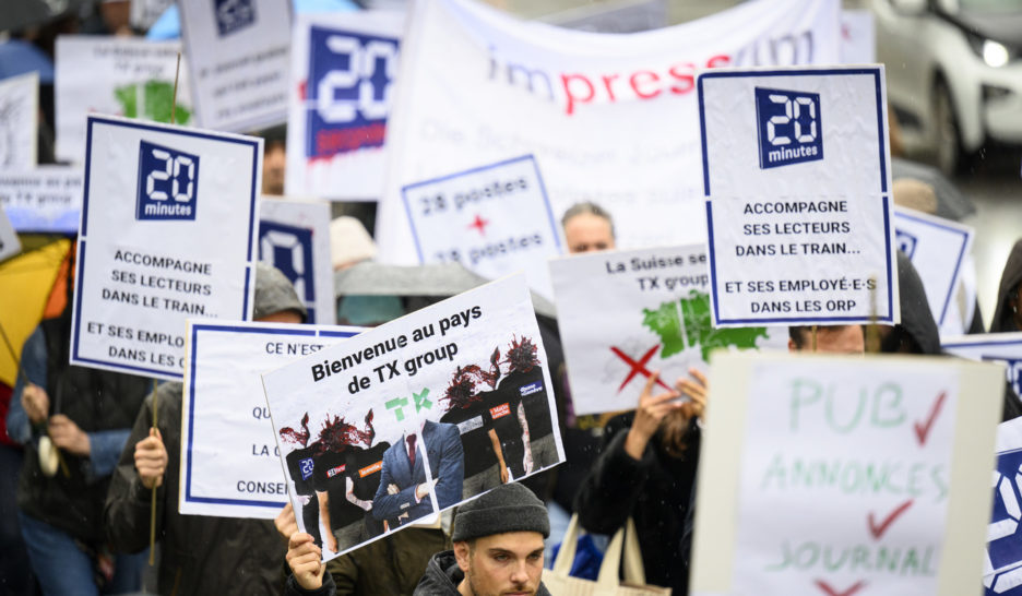 «20 minutes»: moins de licenciements que prévu