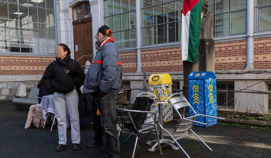 Piquet pour Gaza à la HEAD 1