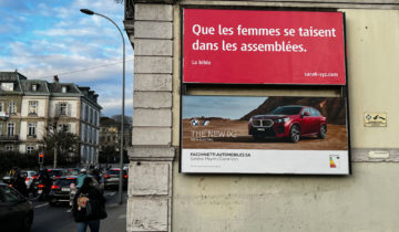 «Dieu t’aime» pastiché à Genève