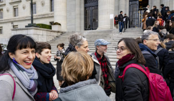 Manifestation devant le TF en attendant le verdict